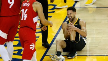 Here’s What Warriors Players Said To Danny Green On The Court After Klay Thompson’s ACL Injury