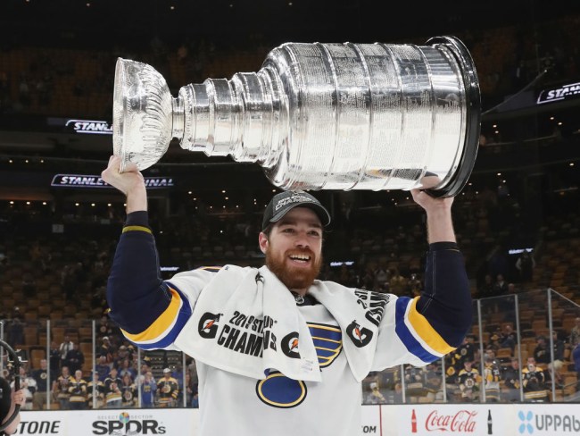 zach sanford pukes stanley cup parade