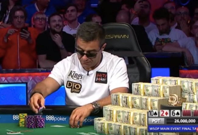 2019 World Series of Poker Main Event Final Hand Hossein Ensan wins