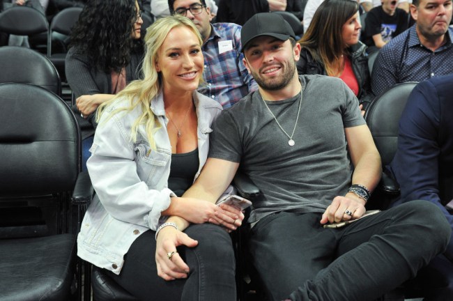 baker mayfield wife no time for fairweather fans