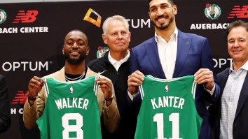 Enes Kanter Trolls Kyrie Irving During Introductory Press Conference With The Boston Celtics