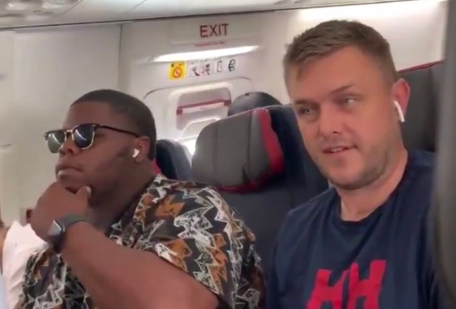 Girlfriend goes on crazy rant on flight, gets kicked off plane after assaulting her boyfriend Memo with a laptop bag.