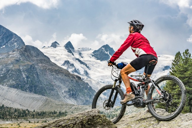 glacier alps mountain biking