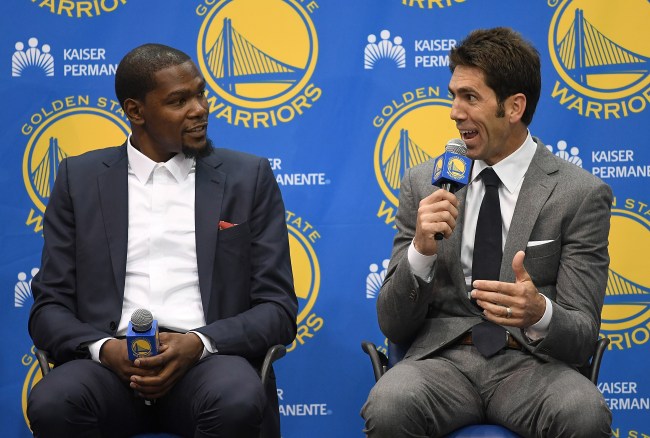 Warriors GM Bob Myers gives praise to Kevin Durant when talking about his free agency departure this summer
