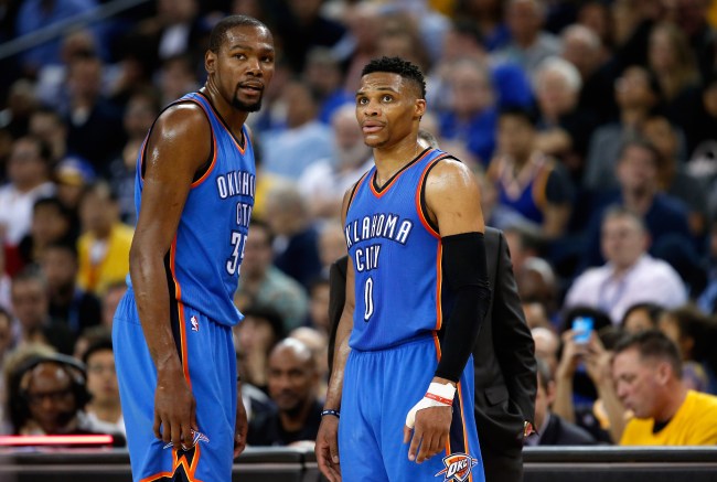 Kevin Durant reportedly told Russell Westbrook he was resigning with Thunder the day before he left for the Warriors, per Stephen A. Smith