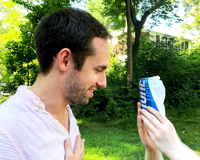 man marries keystone light can