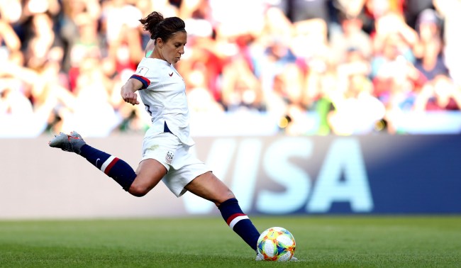 Carli Lloyd Kicks Field Goals At Eagles Practice Including 55-Yarder