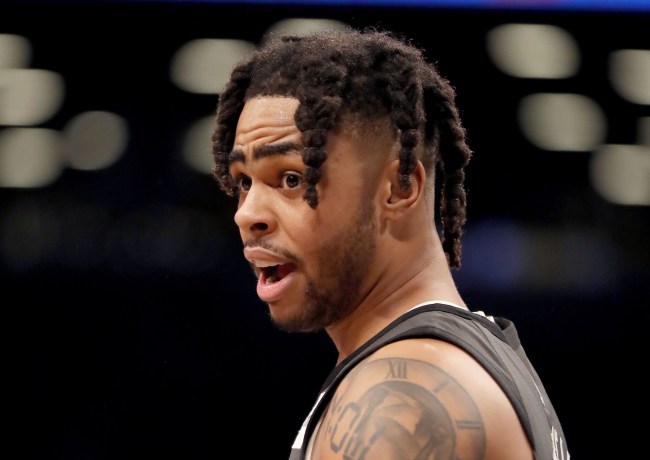 D'Angelo Russell says he thinks the Warriors' backcourt is like a video game because it's so stacked