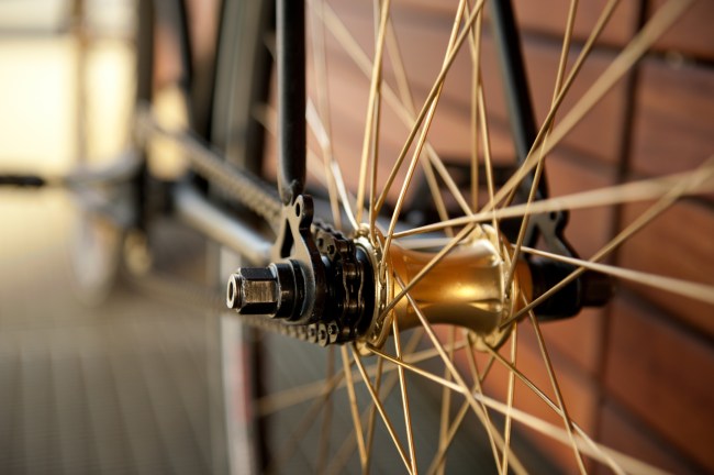 close up bike wheel