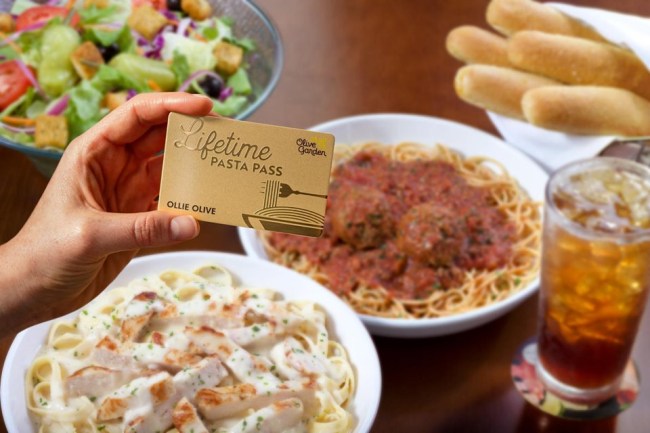 Olive Garden Lifetime Pasta Pass