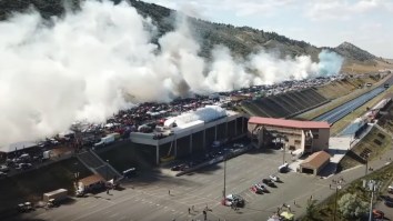 Want To See What 170 Cars Doing A Burnout At The Same Time Looks Like? Are You An American? Hell Yeah, You Do!