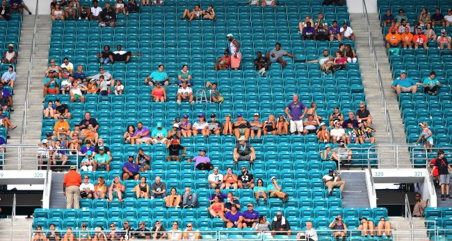 Attendance At The Dolphins Game Versus The Ravens Was Embarrassing