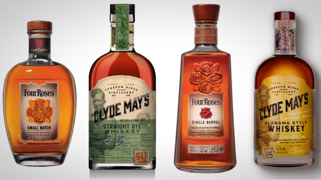 four roses and clyde may's whiskeys