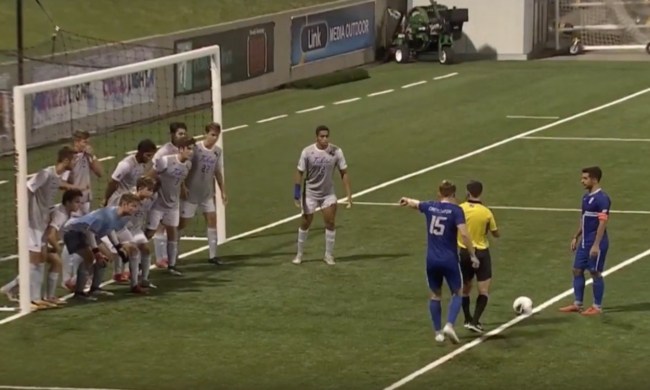 Tulsa vs Creighton Goal free kick inside box