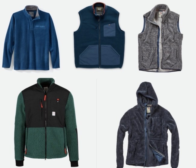 best fleece zip-ups and vests for men
