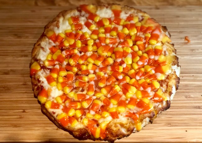 candy corn pizza taste test