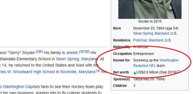 daniel Snyder wikipedia page