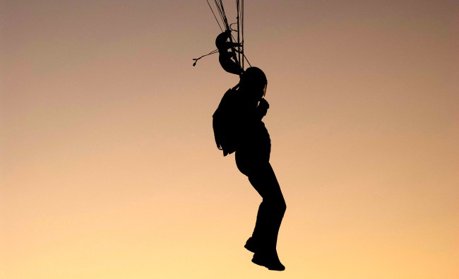 Illegal BASE Jump Call Cops On Himself Parachute Stuck Tower