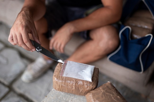 cocaine kilos bag knife drugs
