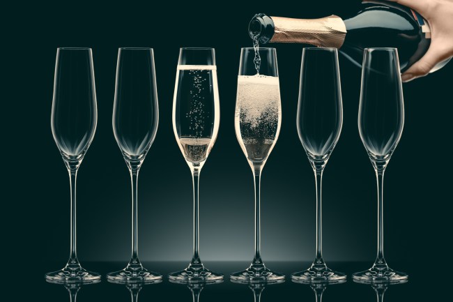 pouring champagne