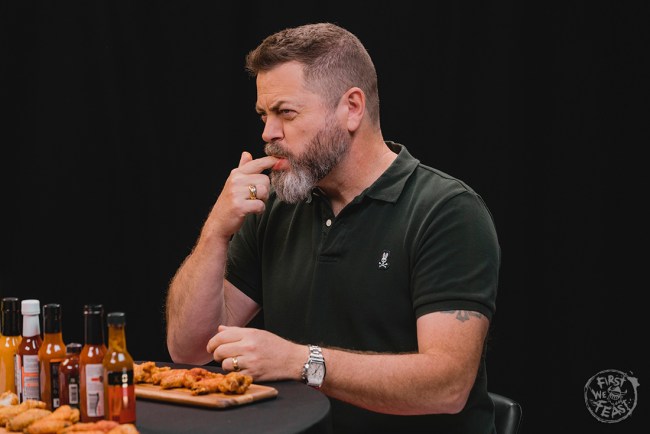 Nick Offerman Hot Ones Wings Challenge
