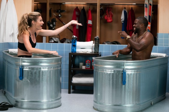 Erin Andrews Joined Kevin Hart In The Ice Tub On Cold As Balls