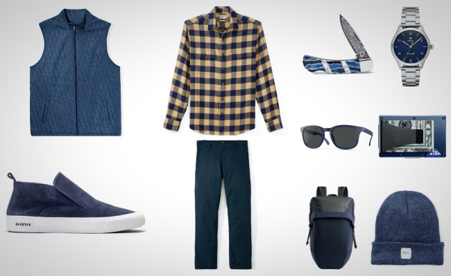 everyday carry essentials shades of blue