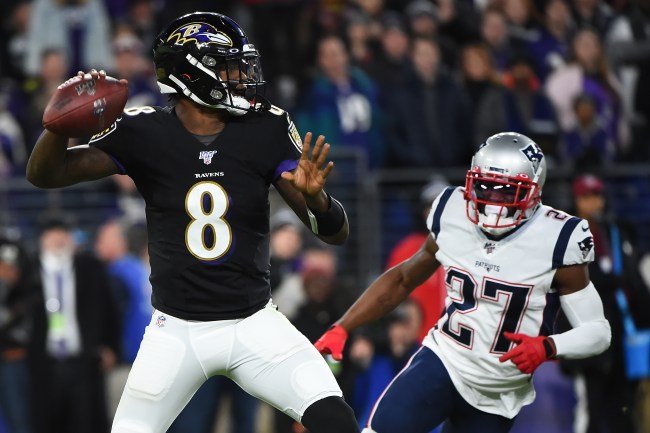 Lamar Jackson versus the New England Patriots