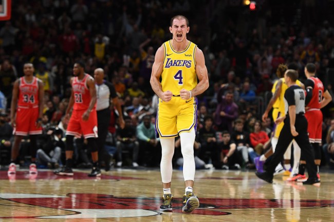 alex caruso lebron chest bumps
