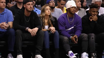 LeBron James Daps Up Kyler Murray At Lakers Game But Fails To Acknowledge Cody Bellinger, Who Dressed As LeBron For Halloween, Sitting Right Next To Him