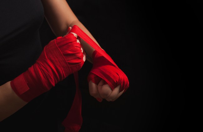wrapping hands mma fighter