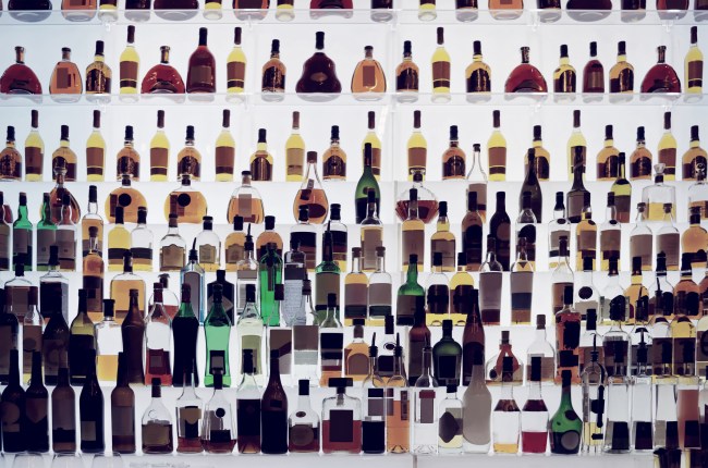 lots of alcohol bottles