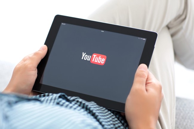 watching YouTube on iPad tablet