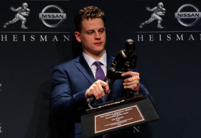 joe burrow heisman speech homeless donations