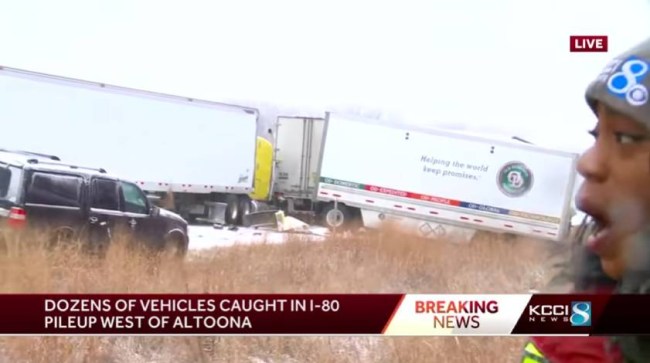 Massive 50-Car Interstate Pileup Caused By A Dusting Of Snow On I-80