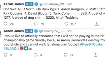 It Appears That Packers Running Back Aaron Jones Has Been Hacked