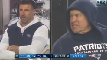 Bill Belichick Curses Up A Storm On The Sidelines After Titans Head Coach Mike Vrabel Uses Belichick Loophole During Playoff Game Vs Patriots