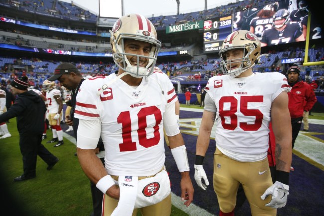 george kittle jimmy garoppolo worst texter