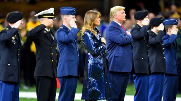 ‘Teacher Of The Year’ Honoree Took A Knee Behind President Trump During Anthem At National Championship Game