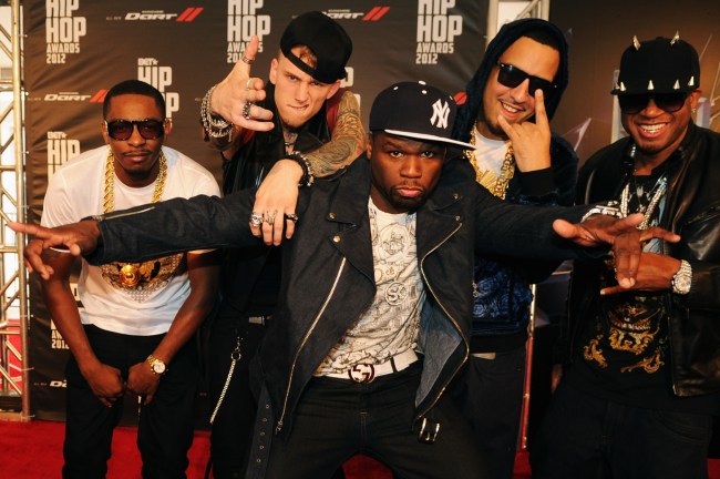50 Cent and French Montana involved in rap beef about a Bugatti that is last year's model and French Montana shares photo of 50 Cent and Eminem allegedly kissing.