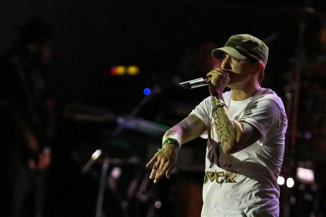 Rapper Lord Jamar from Brand Nubian calls out Eminem for wearing "blackface" Will Smith mask, says Slim Shady's new album is bad and Marshall Mathers is trailer park trash.