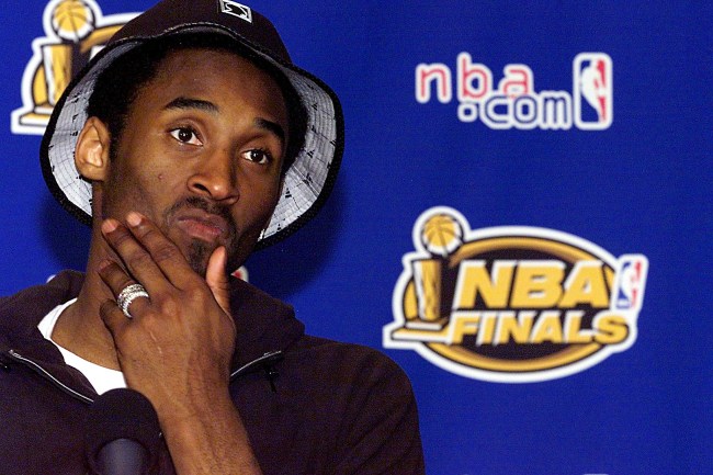 Kobe Bryant was extremely sad after winning the 2001 NBA championship with the Los Angeles Lakers, the reason he was so distraught in the shower with the Larry O'Brien trophy is because of his parents.