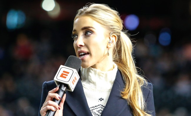 Olivia Harlan Dekker Singing National Anthem Before Wisconsin-Illinois