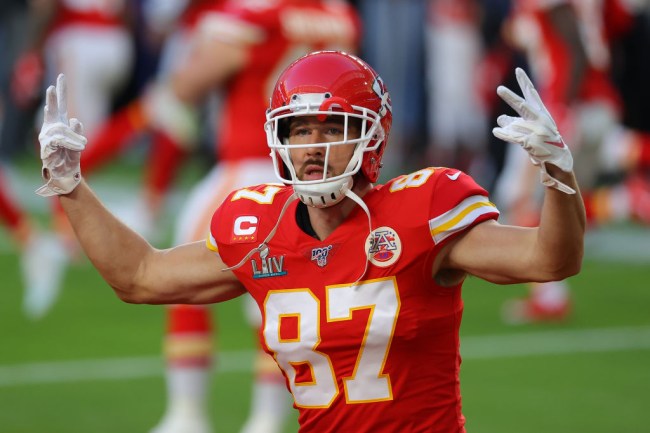 travis kelce celebrates super bowl dad