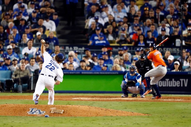 Clayton Kershaw got roughed up the the Houston Astros in the 2017 World Series, but staggering stat shows Astros batters swung zero times at all 51 of Kershaw's breaking pitches, giving more fuel to Astros cheating scandal.
