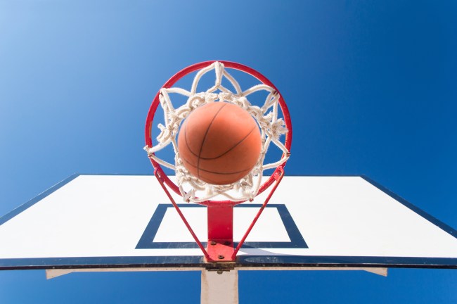 basketball going through hoop