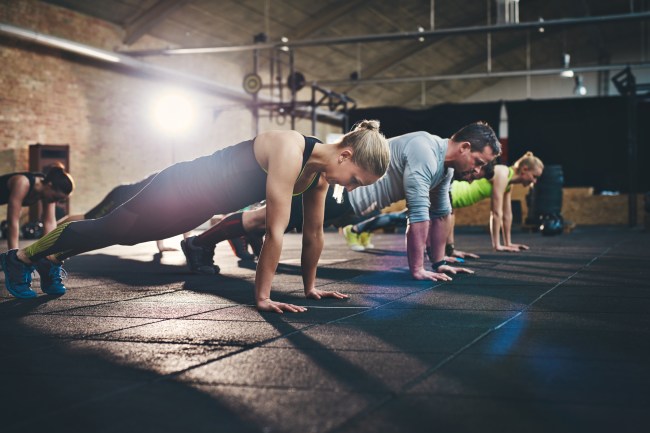 holding planking position