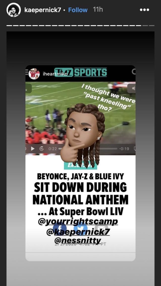 kaepernick jay z sitting national anthem