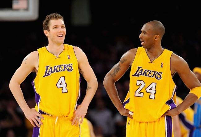 Luke Walton describes how he taught a young Kobe Bryant how to play drinking games and how Kobe tried mastering it