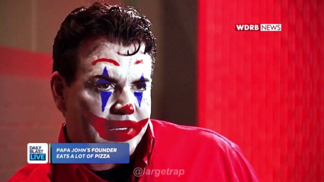 Someone Added Joker Face Paint To That Unhinged Papa Johns Interview
